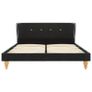 Bed Frame Dark Grey Burlap 135x190 cm Image 3