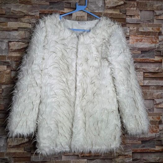 Shaggy faux fur jacket size 10