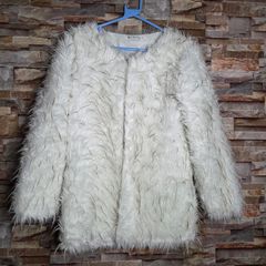 Shaggy faux fur jacket size 10