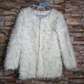 Shaggy faux fur jacket size 10