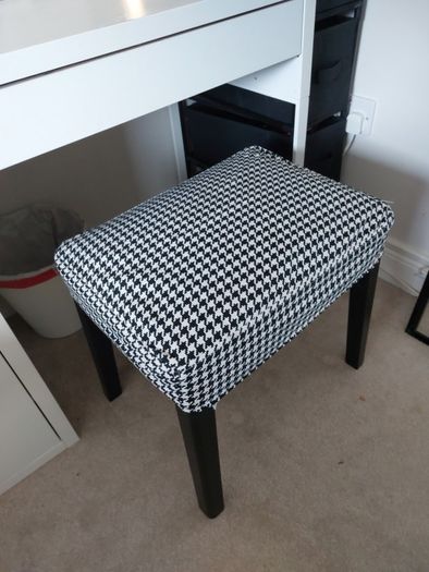 Ikea Sakarias dressing table stool with removable cover