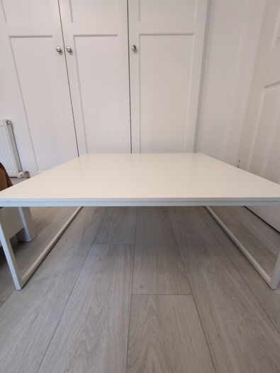 EZ Living white square coffee table