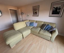 L Shaped Green Sofa