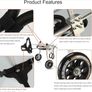 Pet Dog Wheelchair Hind Legs Rehabilitation Aid, Medium Size, 2 Wheels Adjustable, Light weight Aluminum, for Aging, Disable, Injured, Arthritis, Weak Dog/Cat Image 7
