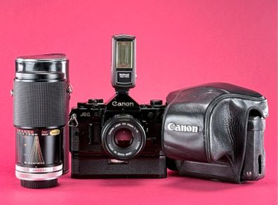 Canon A1 film camera kit