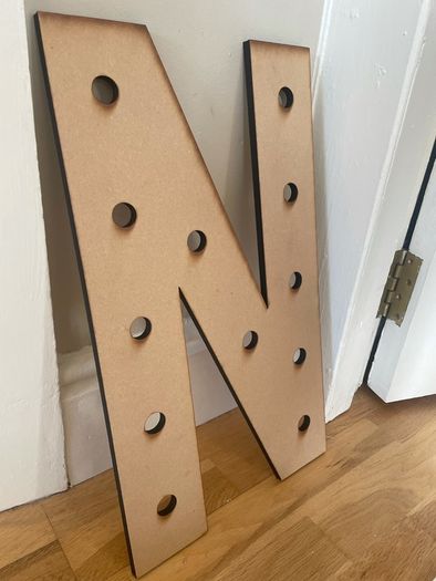 Wooden letter N