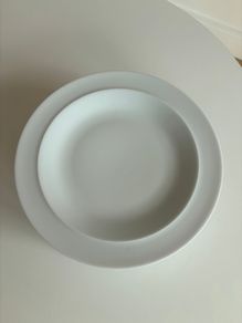 8 x Denby white salad plates