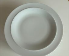 8 x Denby white salad plates