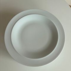 8 x Denby white salad plates
