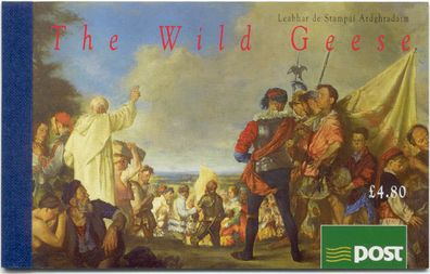 1995 Ireland Wilde Geese / Military Uniforms Commemorative Stamps Booklet Mint Never Hinged (MNH). Hibernian HB51.
