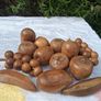 Set of 13 Mid Century Acacia Hardwood Fruits Image 3