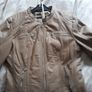 Beige Leather Jacket Image 9