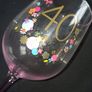 40th Birthday Wine Glass Image 2