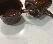 MUST GO TODAY-  Vintage Tams Chestnut Glazed Soup Cups / bowls - set of 2