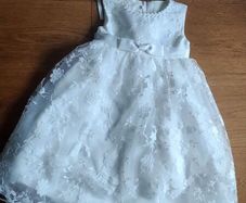Baby Girl Christening Dress and Hat 6-months