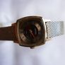 Vintage SEKONDA 1960/70s ladies wristwatch . Original Soviet production. Dial finished in burgundy and gold with black Roman numerals. Hand winding in full working order. Face showing 17 Jewels USSR. First class movement Image 4