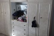 Three piece bedroom unit consisting of two Double bedroom wardrobes with 4 drawer dressing table with swivel mirror