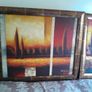 2 paintings in brown and gold frames, lovly autumn colours Image 4