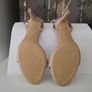 Ladies Rose Pink/Gold Shimmer Strap Heels Size 6 (EU 39) Image 4