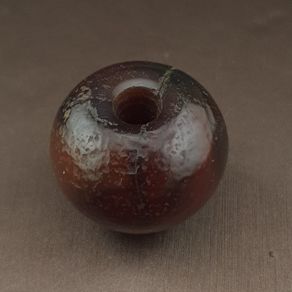 Vintage Natural Pattern Suliemani Tire Shape Agate Bead Amulet