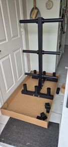 brand new olympic bar and plate storage rack