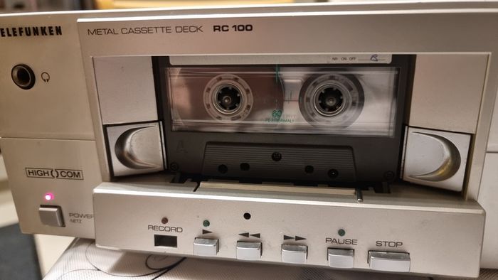 From 1983 Telefunken RC100 tape deck, good condition.