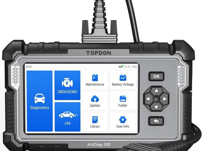 TOPDON OBD2 Scanner ArtiDiag500, Engine Transmission ABS SRS Diagnostic Tool, SAS Calibration/Throttle Reset/Oil Reset, AutoVIN, Car Battery Voltage Test, Wi-Fi Free Update
