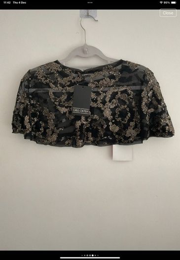 Lace collar vintage inspired shoulder cover size 12 girls on film
