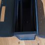 Black leather case. 19ins wide.14ins high. 4ins deep Image 5