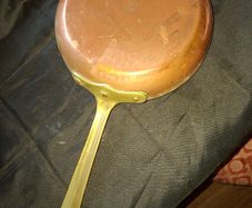 Long Handle Antique Copper and Brass Pan, Postage Available or Collection
