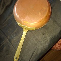 Long Handle Antique Copper and Brass Pan, Postage Available or Collection