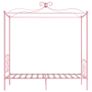 Canopy Bed Frame Pink Metal 90x200 cm Image 4