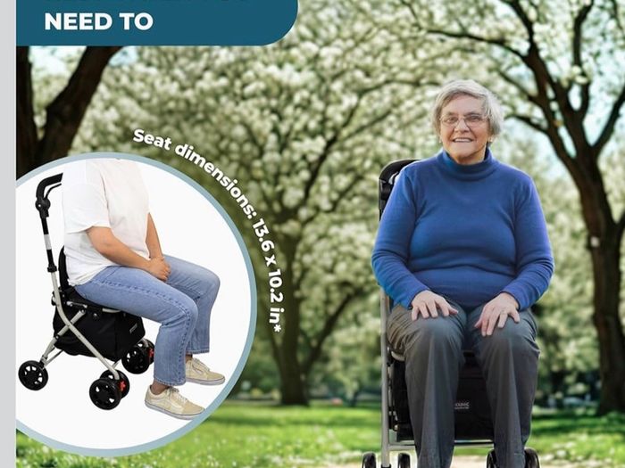 Folding Rollator, Walker with Seat and Basket,  Mobiclinic Coliseo