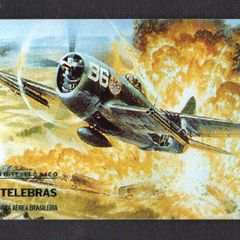 1995 Brasil (Sistema Telebras 00) 20 unit P-47 Thunderbolt - L1-04-04/95 - Blue Logo Phone Card
