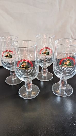 Birra Moretti Half Pint Glasses 268ml Stemmed Beer Pub Bar Glasses Sets Available