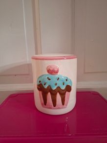Ceramic cupcake piggy bank