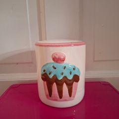 Ceramic cupcake piggy bank