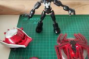 Spider-Man Black Suit Figure + Web Disc Launcher Bundle