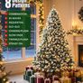 Artificial Christmas Tree with Lighting and Snow, Christmas Tree with Metal Stand (180 cm) Image 5