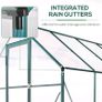 New Garden Walk-in Polycarbonate Greenhouse with Raised Garden Bed 6ft x 8ft Image 2