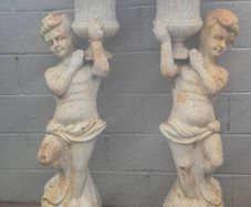 cast iron antique garden cherubs