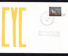 1970 Ireland Royal Cork Yacht Club (250th Anniversary) Commemorative Stamp First Day Cover (FDC) with Baile Atha Cliath (Dublin) Steele Cancel