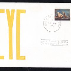 1970 Ireland Royal Cork Yacht Club (250th Anniversary) Commemorative Stamp First Day Cover (FDC) with Baile Atha Cliath (Dublin) Steele Cancel