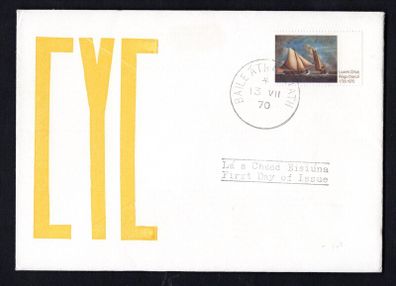 1970 Ireland Royal Cork Yacht Club (250th Anniversary) Commemorative Stamp First Day Cover (FDC) with Baile Atha Cliath (Dublin) Steele Cancel