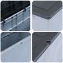 320L Outdoor Garden Storage Box  Lockable Grey Cushion & Tool Storage Image 5