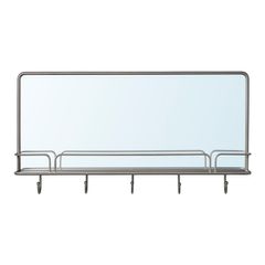 Ikea wall mount mirror with shelf and hooks