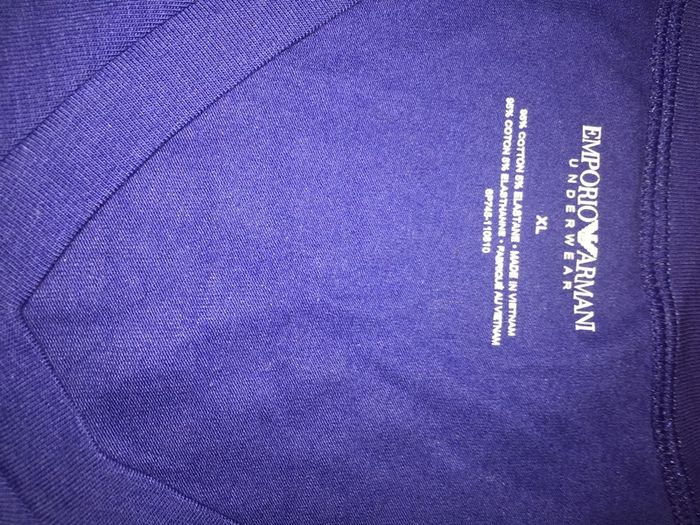 Armani Eagle Stretch Cotton V-Neck T Shirt, Marine, SIZE XL BRAND NEW