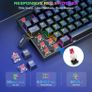 Mechanical Gaming Keyboard, LED Rainbow Backlit 104 Keys with Red Switches, Durable ABS Keycaps/Anti-Ghosting Keys/Metal Case Wired Keyboard Gaming for PC/Mac - UK Layout Image 6