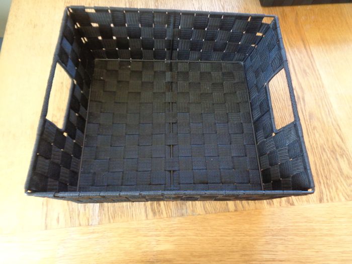 Black Woven Baskets x 2 for Sale
