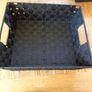 Black Woven Baskets x 2 for Sale Image 3